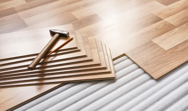 Laminate Flooring 8mm Grey Oak, 2.22m² Pack